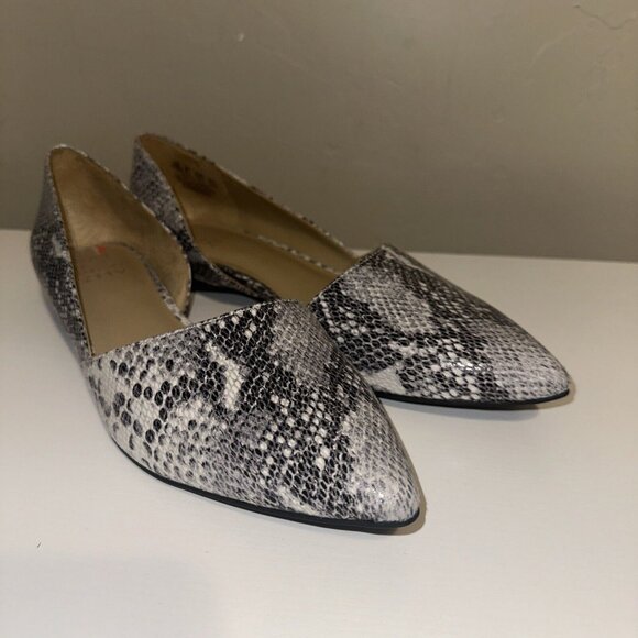 Naturalizer Shoes - Naturalizer Tennessee Snakeskin Gray Print Pointed Dress Flats New Size 9.5